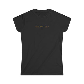 Minimalist White Women's Tee — Subtle Center Text Graphic